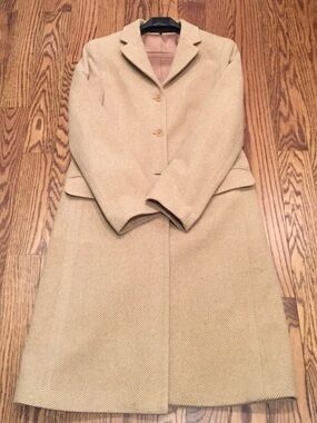 Theory Women's Cream/Tan Wool Pea Coat
